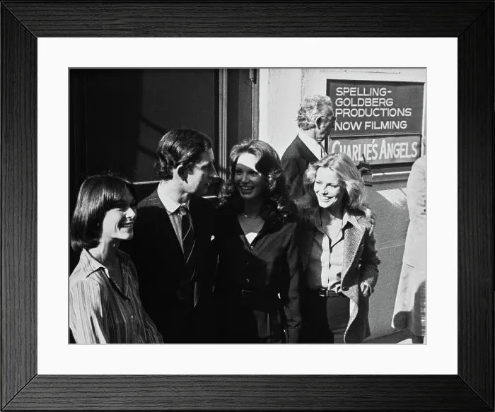 Framed Print : Prince Charles Meets Three Angels Framed Print : Prince Charles Meets Three Angels