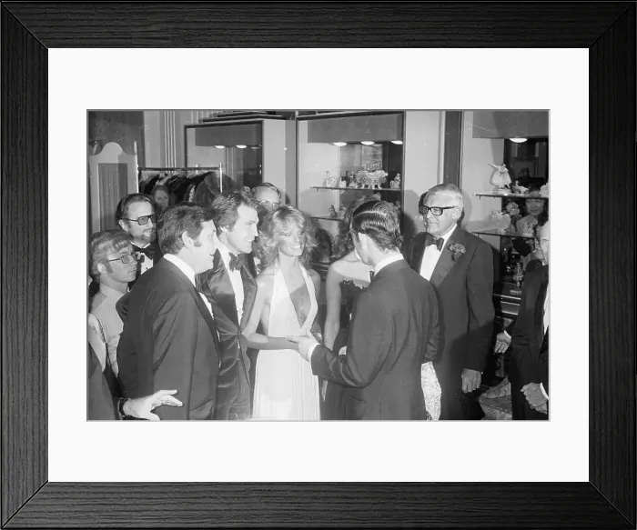 Framed Print : Prince Charles Speaking with Farrah Fawcett Majors Framed Print : Prince Charles Speaking with Farrah Fawcett Majors