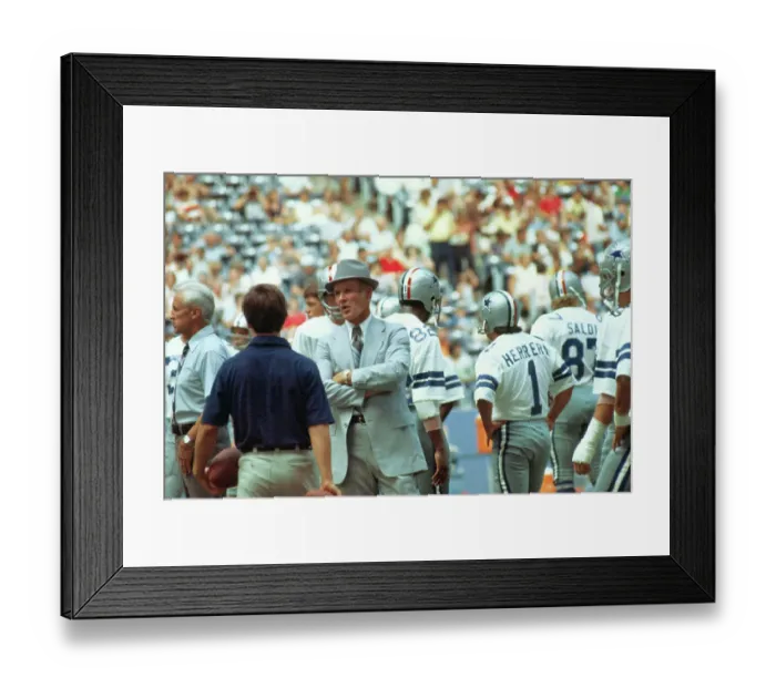 Framed Print : Tom Landry Observing Game Framed Print : Tom Landry Observing Game