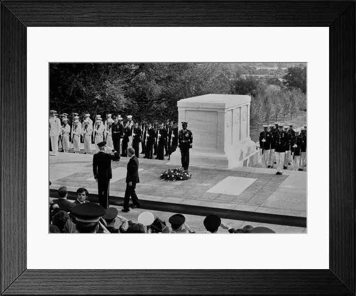 Framed Print : US President Carter At Arlington Cemetery