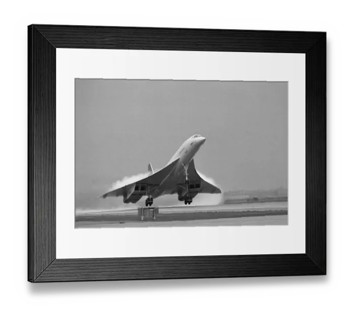 Framed Print : Concorde On First Takeoff From New York Framed Print : Concorde On First Takeoff From New York