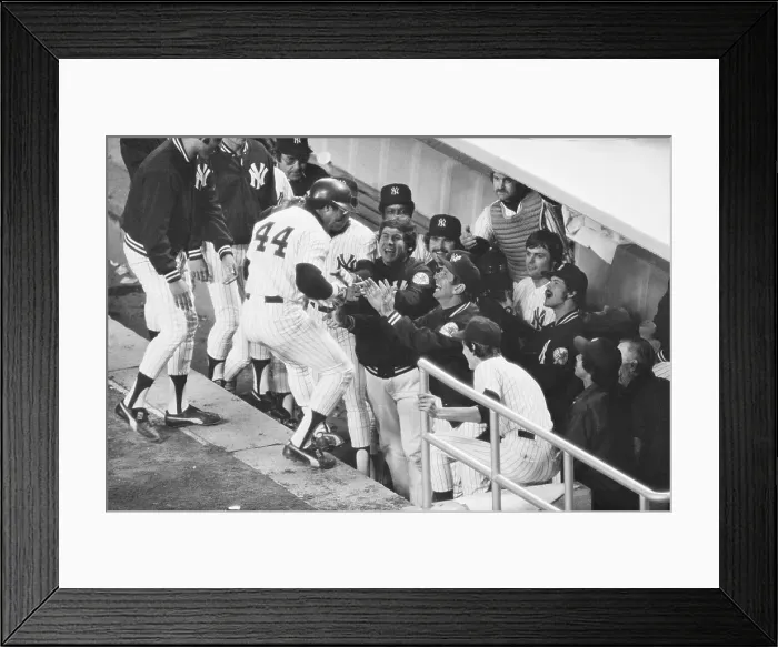 Framed Print : Yankees Congratulating Reggie Jackson After World Series Home Run Framed Print : Yankees Congratulating Reggie Jackson After World Series Home Run
