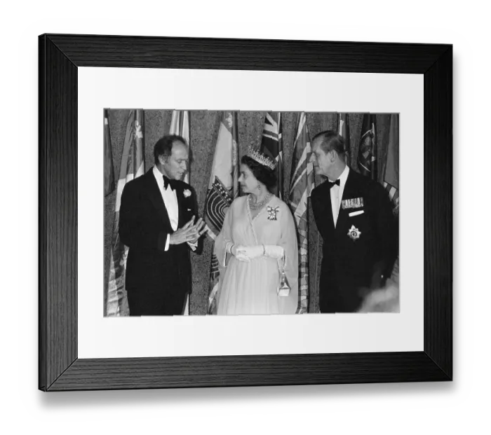 Framed Print : Pierre Elliott Trudeau, Queen Elizabeth, and Prince Philip Framed Print : Pierre Elliott Trudeau, Queen Elizabeth, and Prince Philip