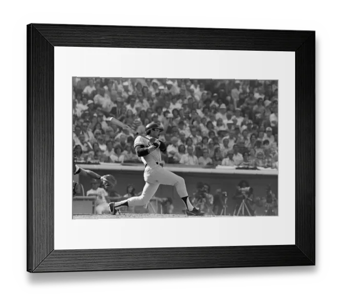 Framed Print : Reggie Jackson Hitting a Home Run Framed Print : Reggie Jackson Hitting a Home Run