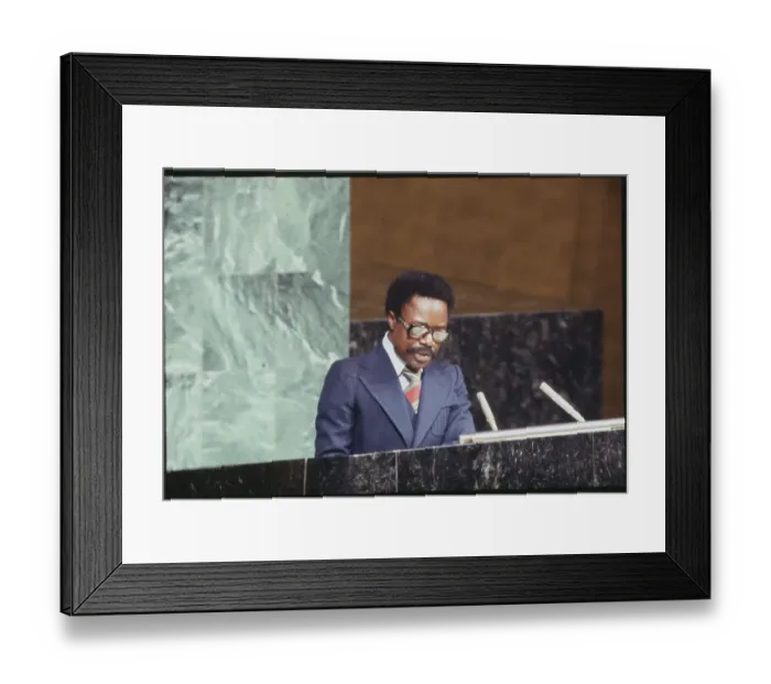 Framed Print : Gabon President Omar Bongo Addresses the United Nations Framed Print : Gabon President Omar Bongo Addresses the United Nations