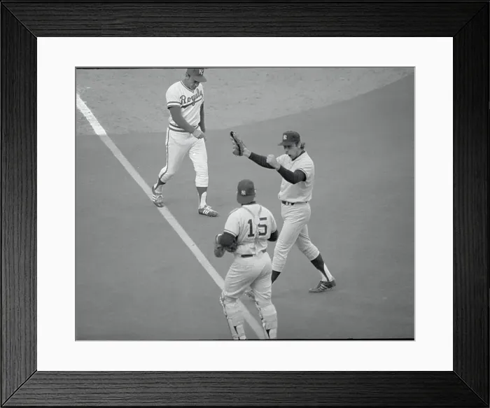 Framed Print : Victorious Baseball Players