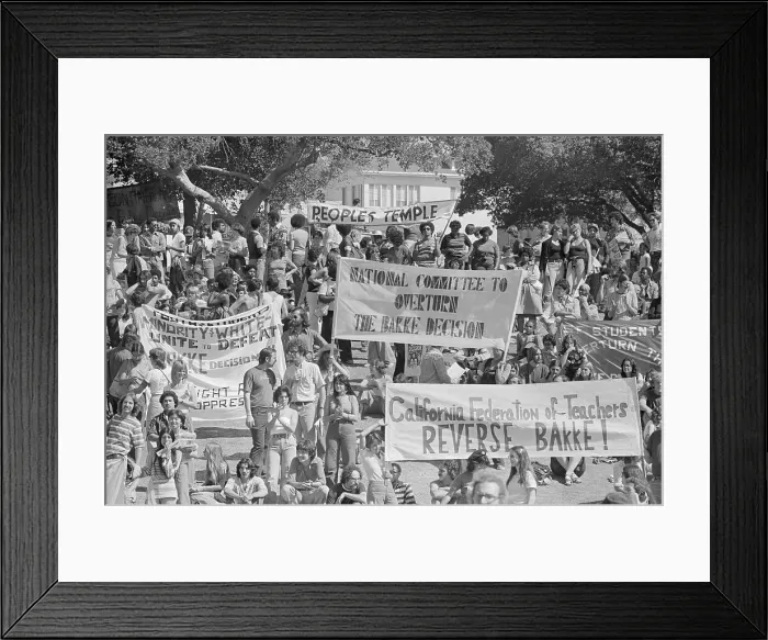 Framed Print : People Protesting Bakke Case Framed Print : People Protesting Bakke Case