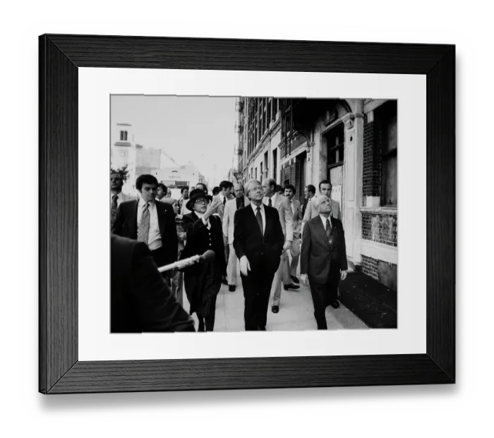 Framed Print : US President Carter Visiting South Bronx Framed Print : US President Carter Visiting South Bronx