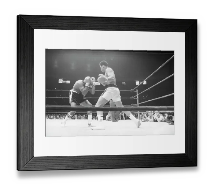 Framed Print : Earnie Shavers Blocking Against Muhammad Ali Framed Print : Earnie Shavers Blocking Against Muhammad Ali