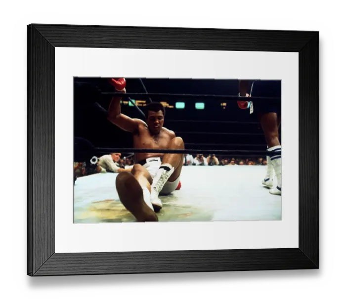 Framed Print : Muhammad Ali After Slipping in Ring Framed Print : Muhammad Ali After Slipping in Ring