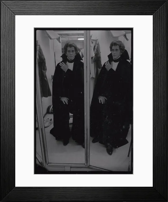 Framed Print : Frank Langella as Dracula Looking in Mirror Framed Print : Frank Langella as Dracula Looking in Mirror