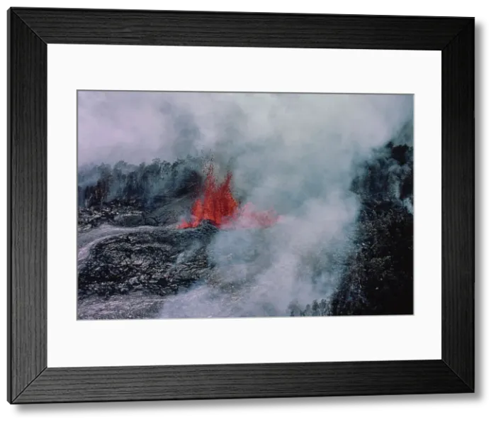 Framed Print : Kilauea Volcano Eruption