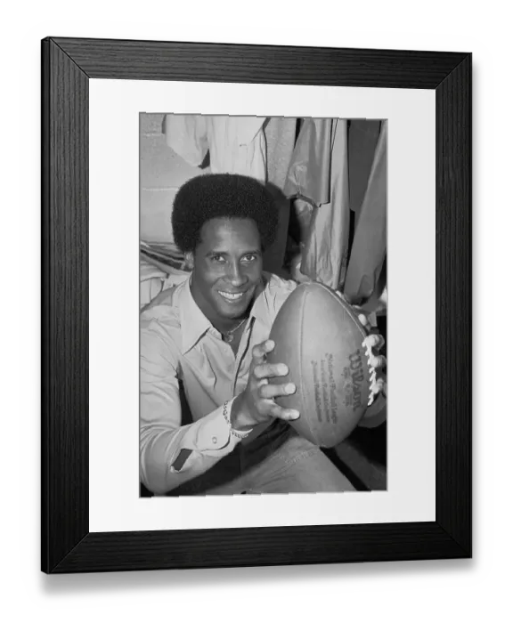 Framed Print : Lynn Swann Holding Football Framed Print : Lynn Swann Holding Football