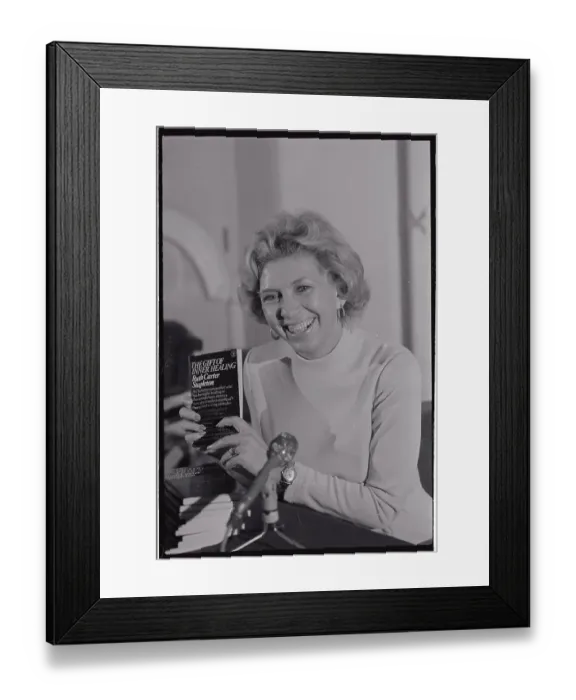 Framed Print : Ruth Stapleton Holding Her Published Book Framed Print : Ruth Stapleton Holding Her Published Book
