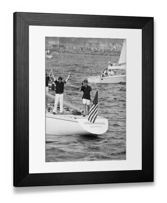 Framed Print : Ted Turner After Winning America's Cup Framed Print : Ted Turner After Winning America's Cup