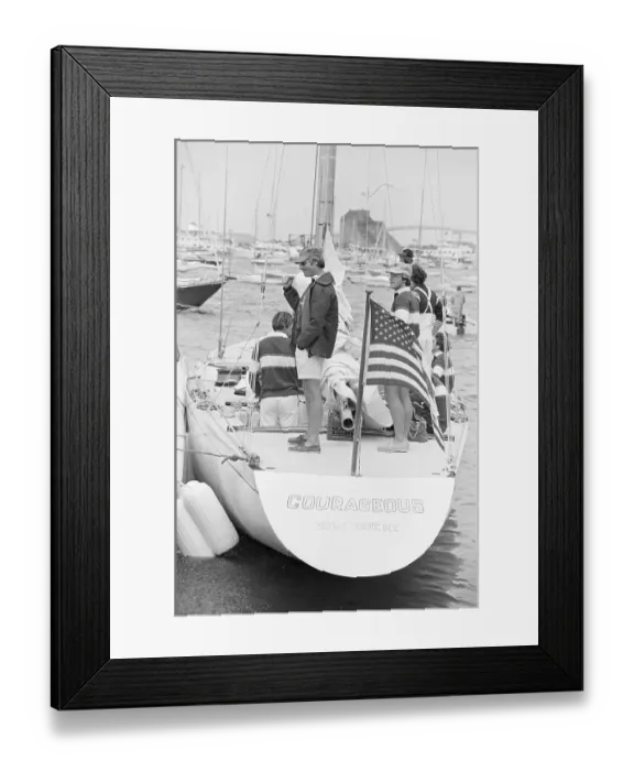 Framed Print : Ted Turner on the Courageous