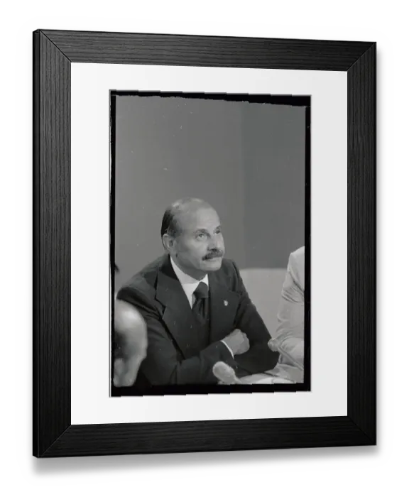 Framed Print : Percy Sutton Sitting at Table