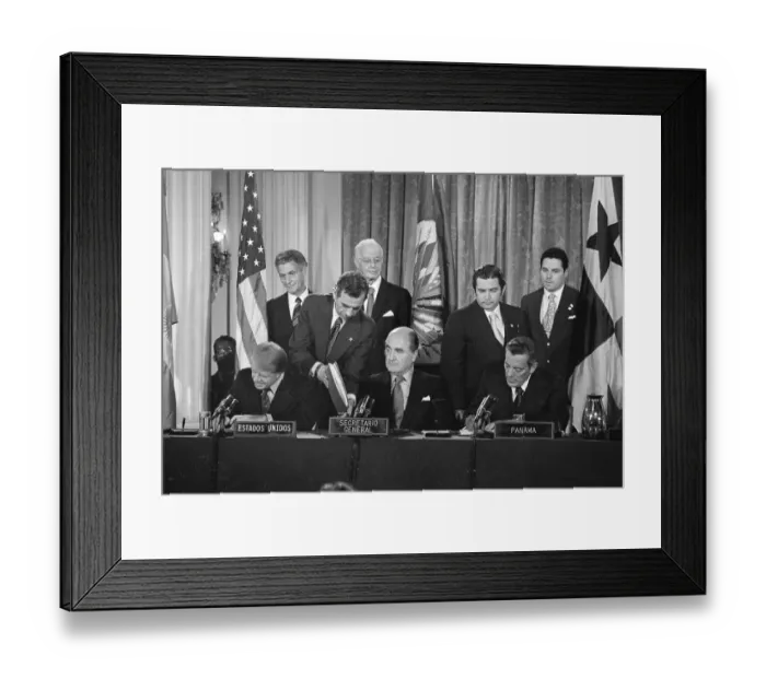 Framed Print : Jimmy Carter and Omar Torrijos Sign Treaty Framed Print : Jimmy Carter and Omar Torrijos Sign Treaty