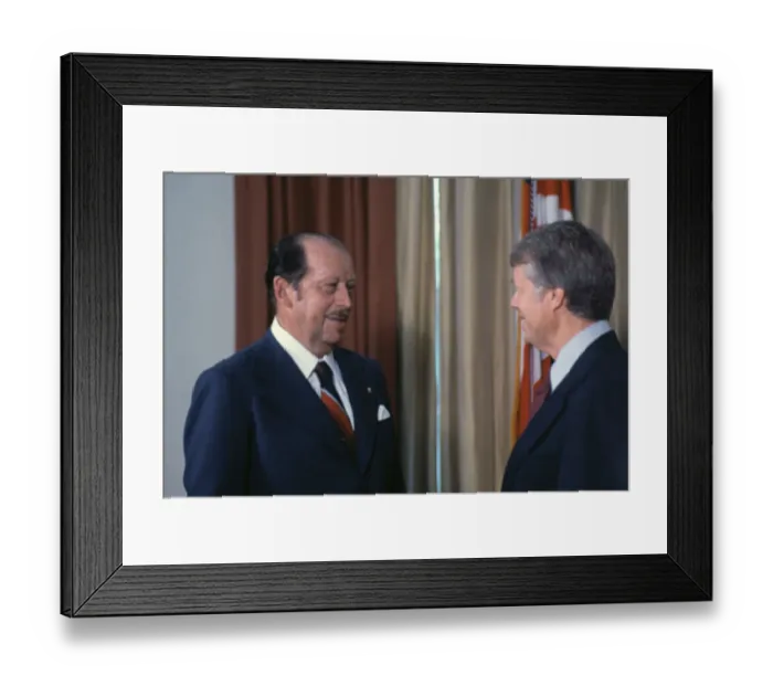 Framed Print : Alfredo Stroessner and Jimmy Carter Conversing Framed Print : Alfredo Stroessner and Jimmy Carter Conversing