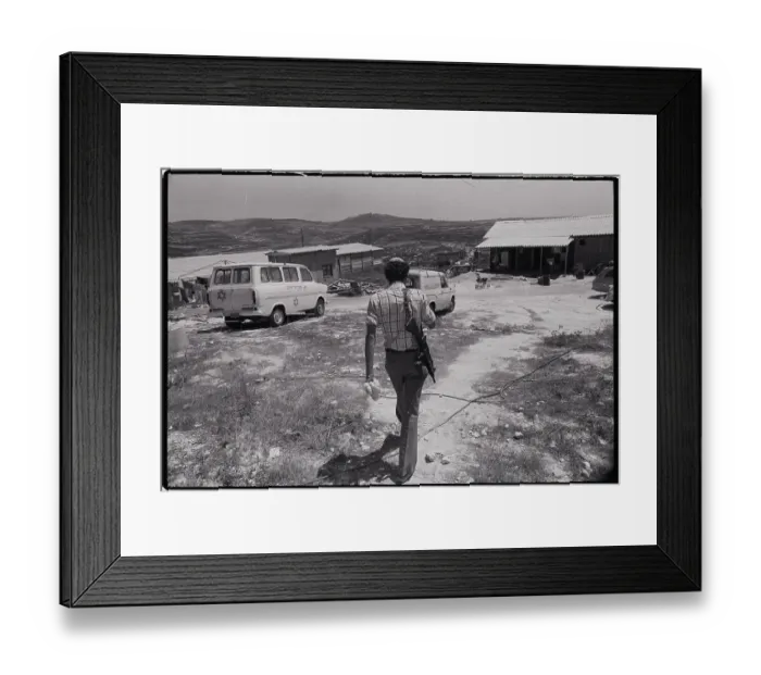 Framed Print : Israeli Takes Gun To Car Framed Print : Israeli Takes Gun To Car
