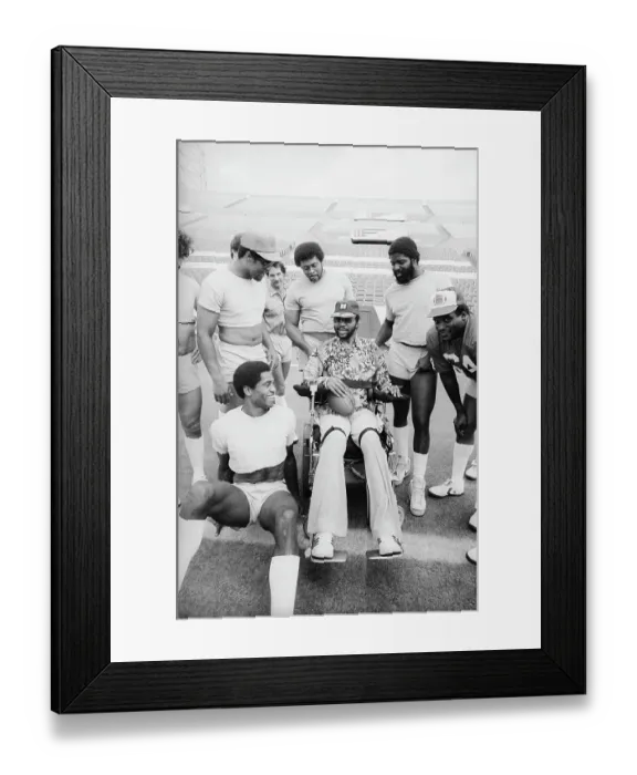 Framed Print : Darryl Stingley Greeted by Former Teammates Framed Print : Darryl Stingley Greeted by Former Teammates