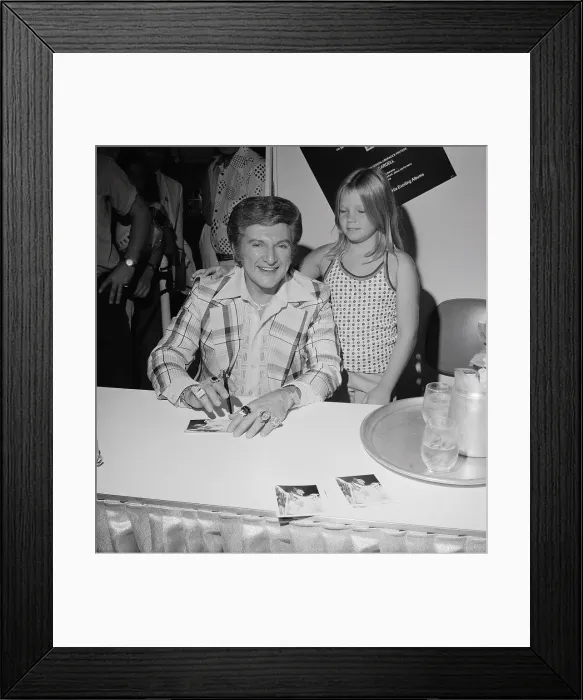 Framed Print : Liberace Signing Autographs Framed Print : Liberace Signing Autographs