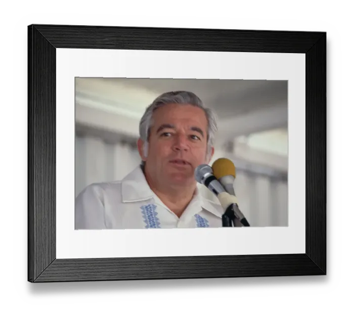 Framed Print : Governor Carlos Romero Barcelo Framed Print : Governor Carlos Romero Barcelo