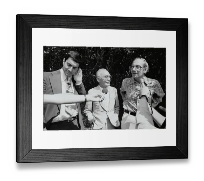 Framed Print : Director Edward Buzzell with Friends Framed Print : Director Edward Buzzell with Friends