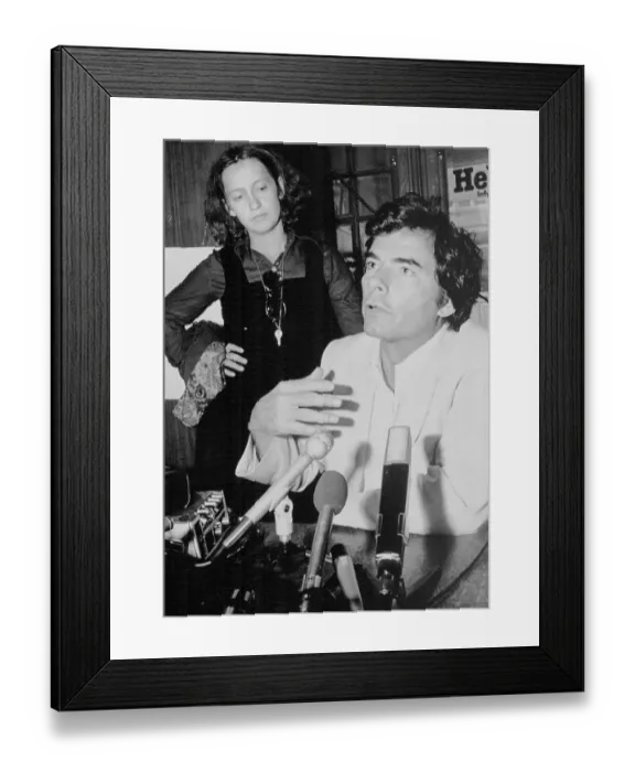 Framed Print : Former CIA Agent Philip Agee and Wife at Press Conference Framed Print : Former CIA Agent Philip Agee and Wife at Press Conference