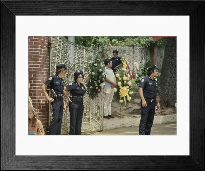 Framed Print : Police Guards At Graceland Framed Print : Police Guards At Graceland