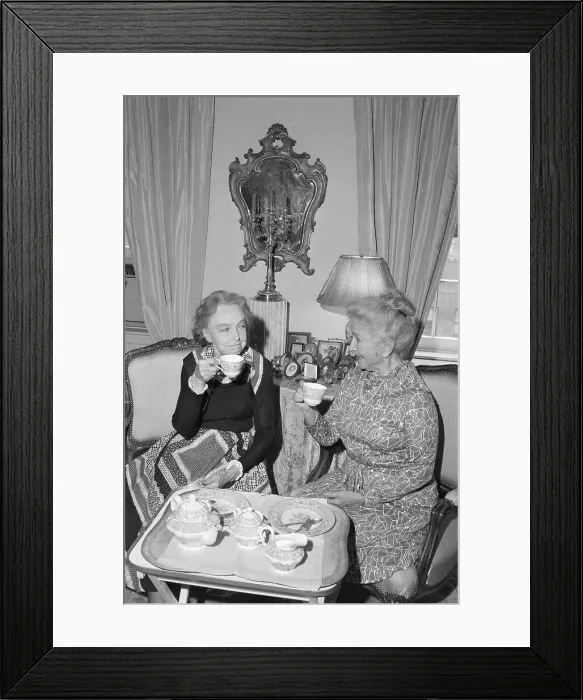 Framed Print : Helen Hayes and Lillian Gish Having Tea Framed Print : Helen Hayes and Lillian Gish Having Tea