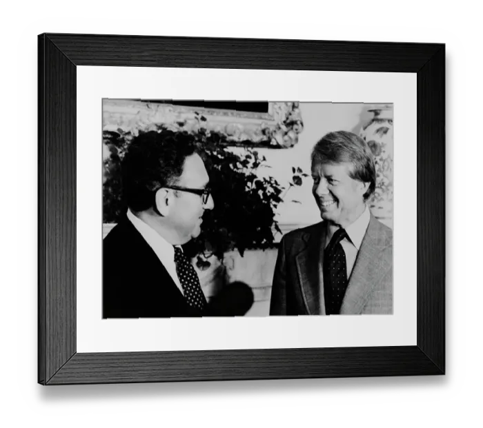 Framed Print : US President Carter And Henry Kissinger Framed Print : US President Carter And Henry Kissinger