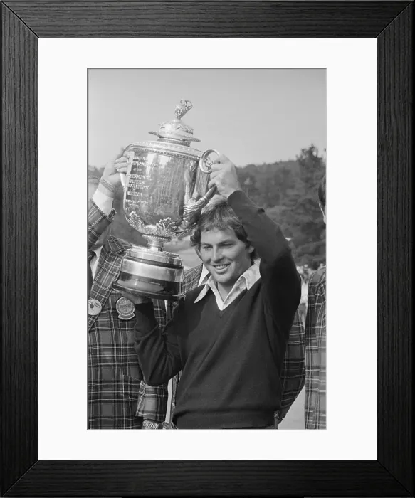 Framed Print : Lanny Wadkins Holding Trophy Above Head Framed Print : Lanny Wadkins Holding Trophy Above Head