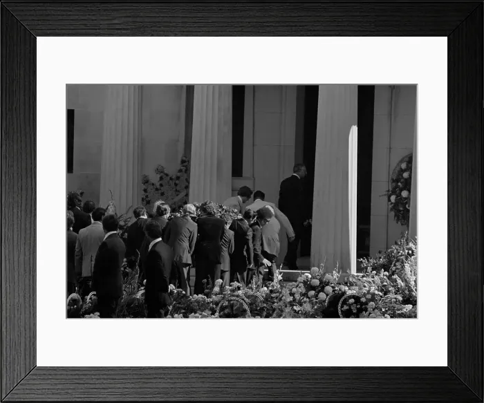 Framed Print : Pallbearers Carrying Elvis Presley's Casket