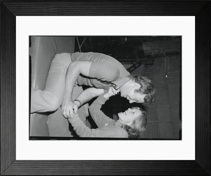 Framed Print : Shot of William Shatner and Yvette Mimieux Framed Print : Shot of William Shatner and Yvette Mimieux