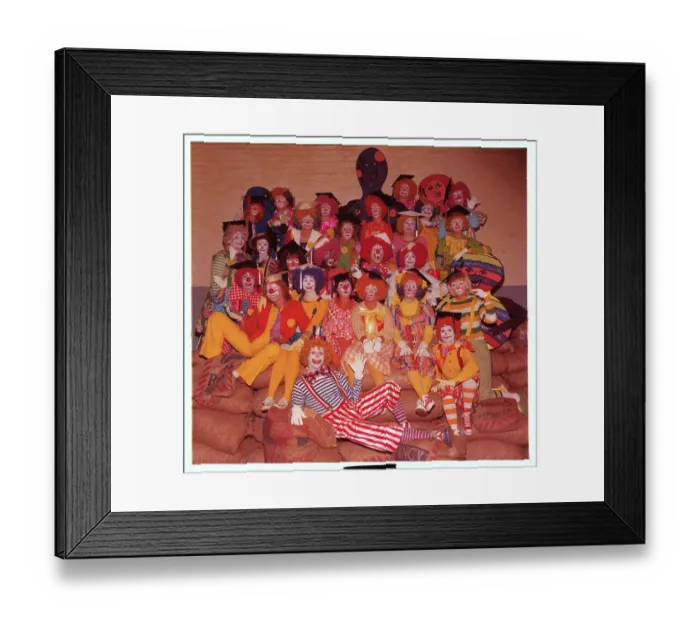 Framed Print : Class of Clowns Posing Framed Print : Class of Clowns Posing