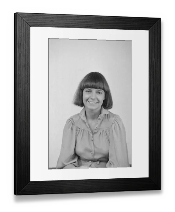Framed Print : Portrait of Robin Morgan Framed Print : Portrait of Robin Morgan
