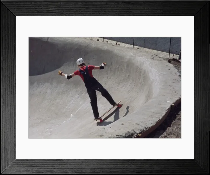 Framed Print : Young Skateboarder