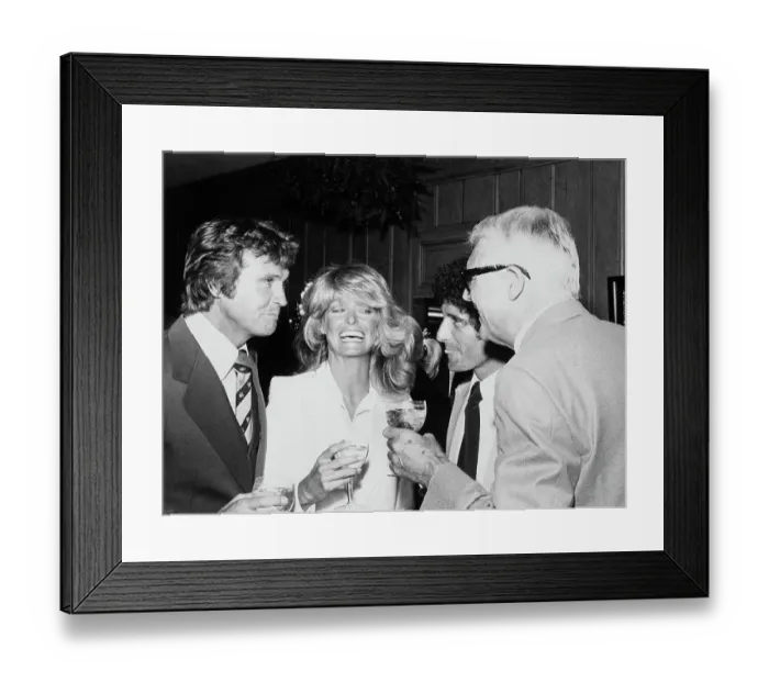 Framed Print : Farrah Fawcett-Majors with Husband and Cary Grant Framed Print : Farrah Fawcett-Majors with Husband and Cary Grant