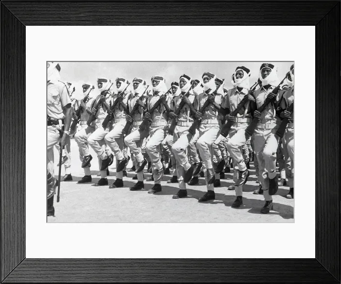 Framed Print : Rows Of Somali Soldiers In Training Framed Print : Rows Of Somali Soldiers In Training