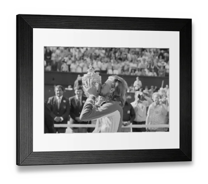 Framed Print : Bjorn Borg Holding Wimbledon Trophy Framed Print : Bjorn Borg Holding Wimbledon Trophy