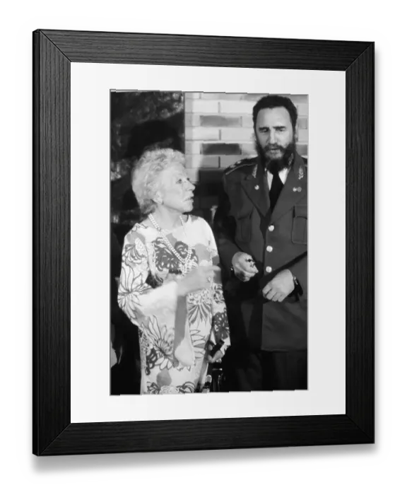 Framed Print : Fidel Castro Conversing With Mary Welsh Hemingway Framed Print : Fidel Castro Conversing With Mary Welsh Hemingway