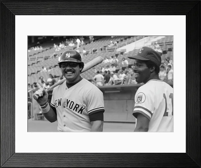 Framed Print : Reggie Jackson Holding Bat On Shoulder Framed Print : Reggie Jackson Holding Bat On Shoulder