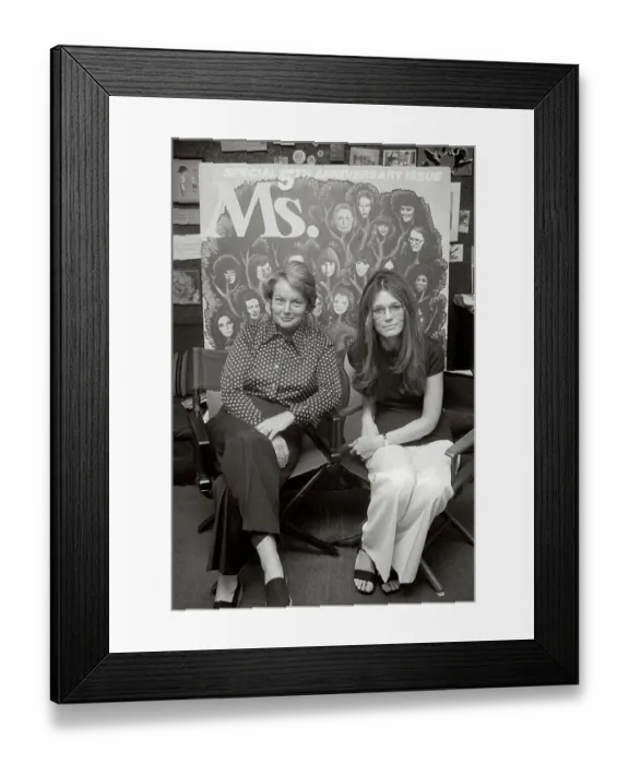Framed Print : Ms. Magazine Staff Gloria Steinem and Patricia Carbine Framed Print : Ms. Magazine Staff Gloria Steinem and Patricia Carbine