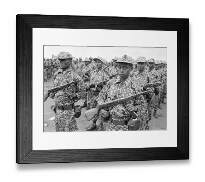 Framed Print : Members of Ethiopoian Army in Camouflage Framed Print : Members of Ethiopoian Army in Camouflage