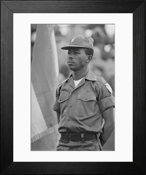 Framed Print : Portrait of Mengistu Haile Mariam at Parade Rest Framed Print : Portrait of Mengistu Haile Mariam at Parade Rest