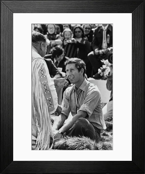Framed Print : Charles Honoured In Native American Ceremony Framed Print : Charles Honoured In Native American Ceremony