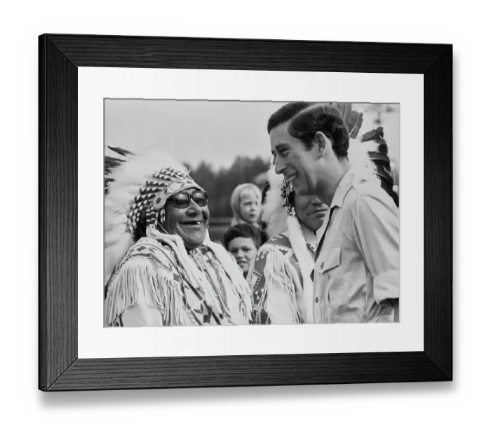Framed Print : Prince Charles With Chief Small Legs Framed Print : Prince Charles With Chief Small Legs