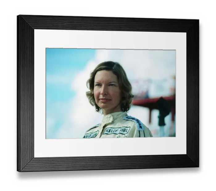 Framed Print : Janet Guthrie Posing Framed Print : Janet Guthrie Posing