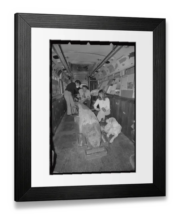 Framed Print : Byrd Baker Inside of Protest Bus Framed Print : Byrd Baker Inside of Protest Bus